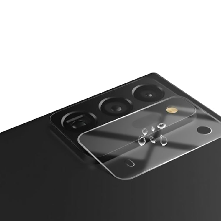 Clear tempered glass film fitted to phone rear camera lens cutouts