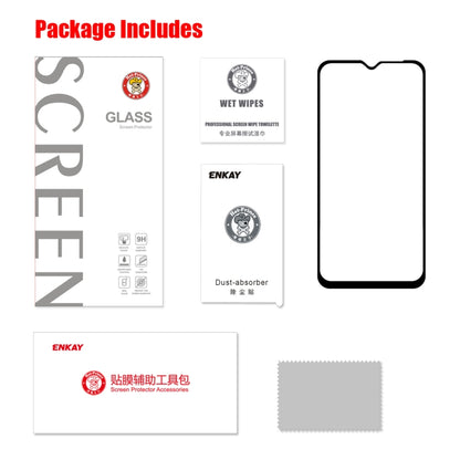 Tempered glass screen protector package contents with installation accessories