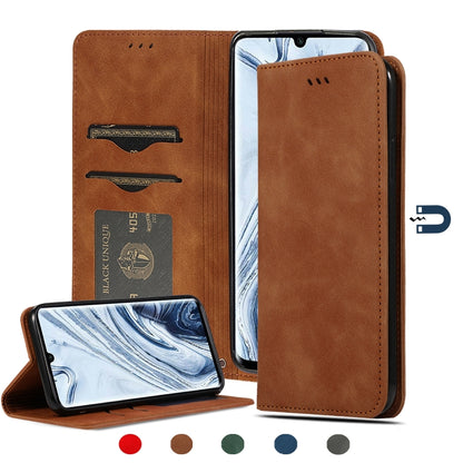 Magnetic flip leather phone case with card slots, tan brown