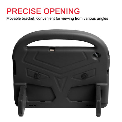 Black shockproof EVA tablet case back with stand feet and cutouts