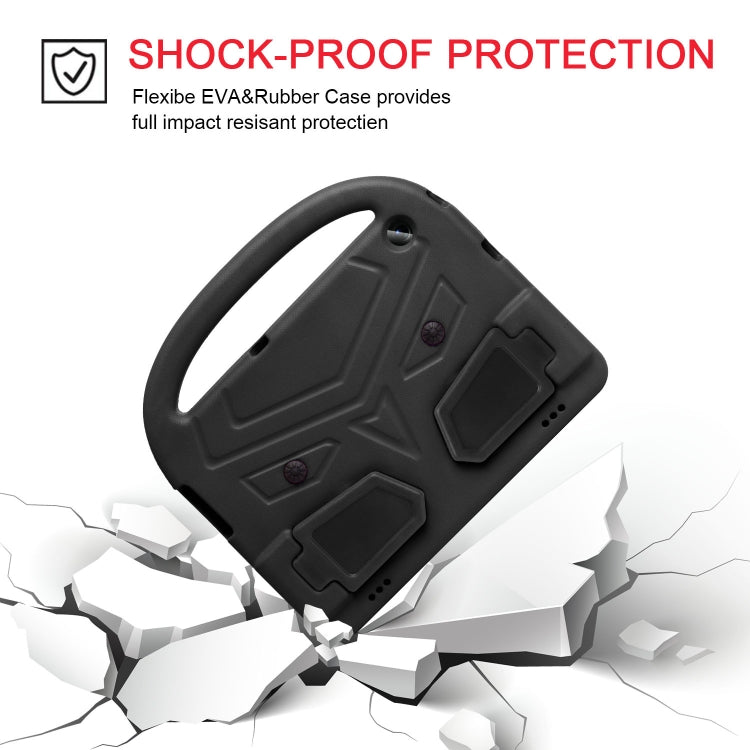 Black shockproof EVA/Rubber tablet case with textured grip and corner protection