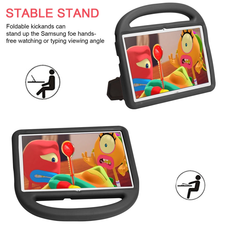 Black tablet case with stable kickstand for hands-free viewing