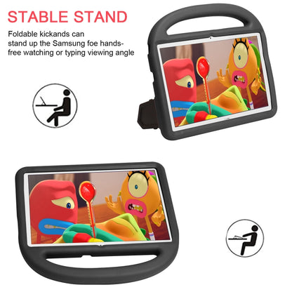 Black tablet case with stable kickstand for hands-free viewing