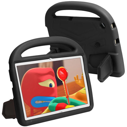 Black tablet case shell with rear kickstand and front viewing panel