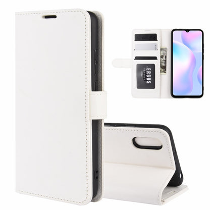 White horizontal flip phone case with card slots and stand holder