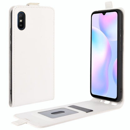 White vertical flip leather-texture phone case with card slots and photo frame stand