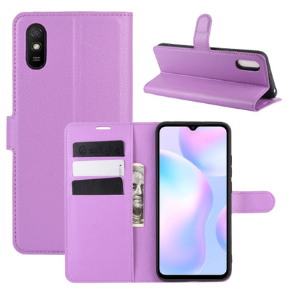 Purple flip protective phone case with card slots and holder for Xiaomi Redmi 9A