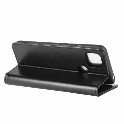Black folio flip case in stand position, with camera cutout and side button access