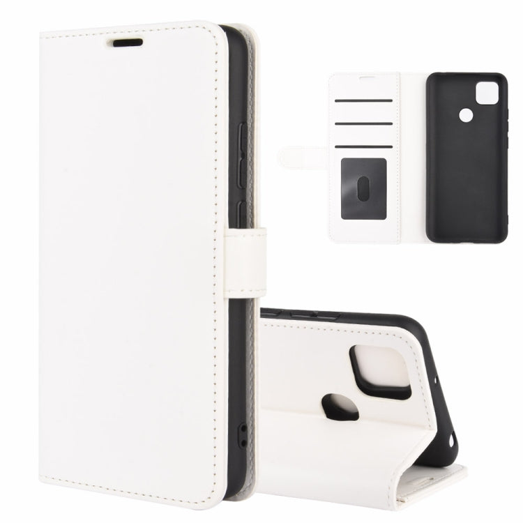 White folio flip phone case with card slots and stand for Redmi 9C