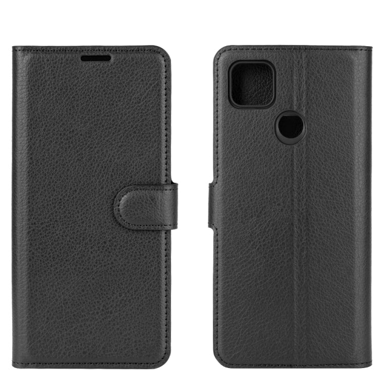 Leather-texture wallet flip case for phone, with card slots and side hand strap