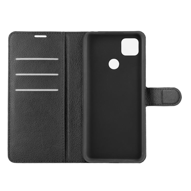 Dark flip wallet phone case with card slots and side grip strap, full coverage