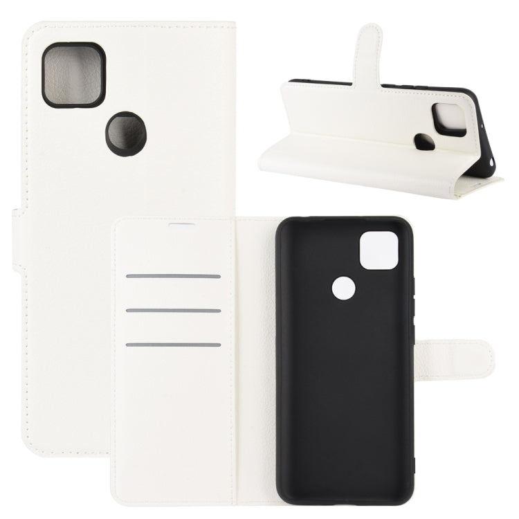 White leather-texture flip wallet phone case with card slots and stand cover