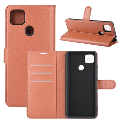 Peach flip wallet case for Redmi 9C with card slots and stand holder