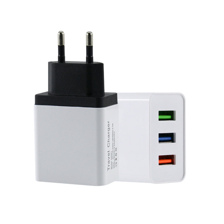 2 A 3USB Mobile Phone Travel Charger EU Plug
