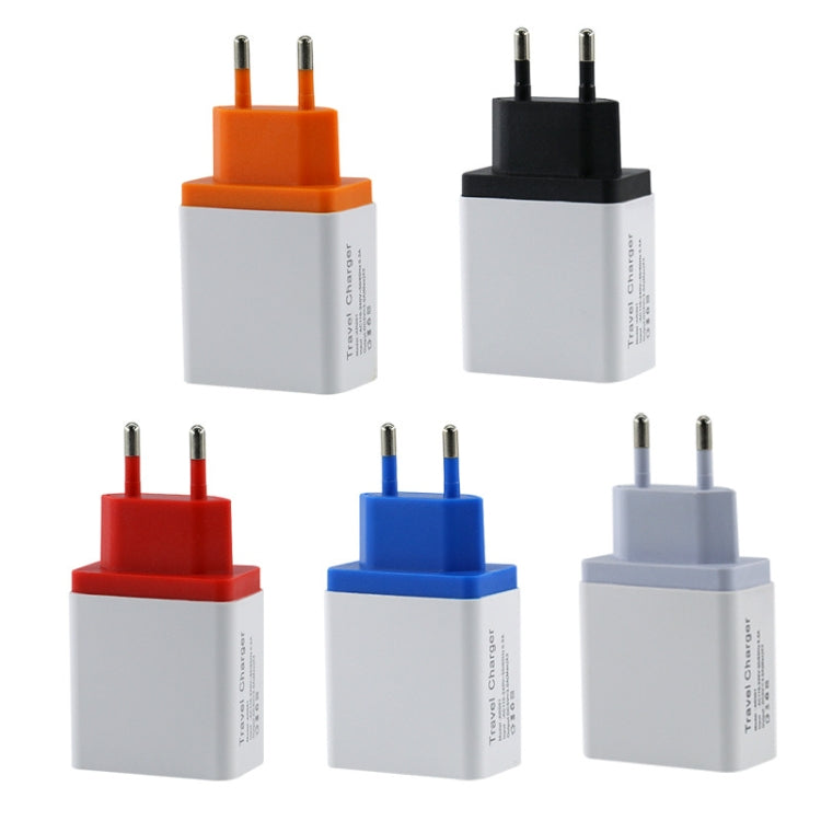 2 A 3USB Mobile Phone Travel Charger EU Plug