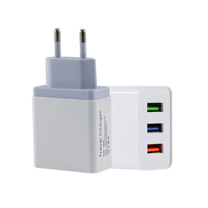 2 A 3USB Mobile Phone Travel Charger EU Plug