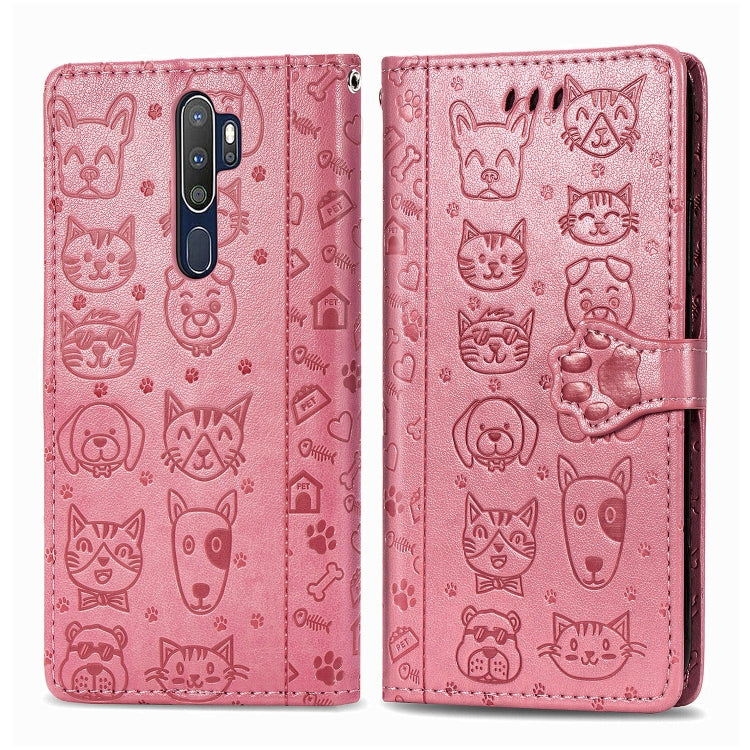 Cute Cat and Dog Embossed Horizontal Flip Leather Case with Holder & Card Slots & Wallet & Cartoon Clasp & Lanyard, For OPPO A5 (2020), For Huawei Y8S, For Samsung Galaxy A21, For Galaxy A21