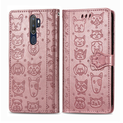 Cute Cat and Dog Embossed Horizontal Flip Leather Case with Holder & Card Slots & Wallet & Cartoon Clasp & Lanyard, For OPPO A5 (2020), For Huawei Y8S, For Samsung Galaxy A21, For Galaxy A21