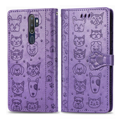 Cute Cat and Dog Embossed Horizontal Flip Leather Case with Holder & Card Slots & Wallet & Cartoon Clasp & Lanyard, For OPPO A5 (2020), For Huawei Y8S, For Samsung Galaxy A21, For Galaxy A21