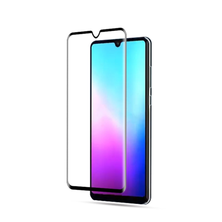 Tempered glass screen protector with curved edges and full front coverage for phone