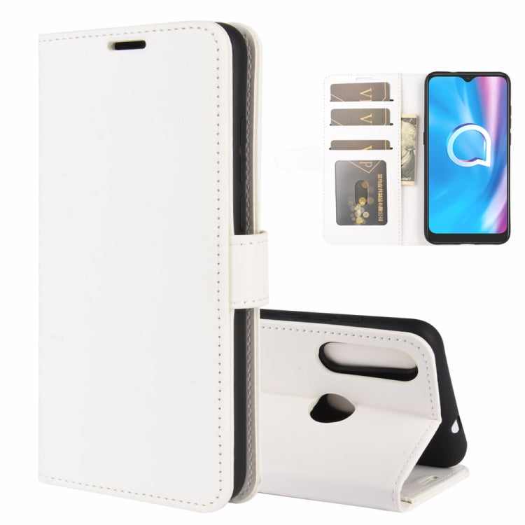 White flip phone case with card slots and wallet-style side flap, phone screen protected