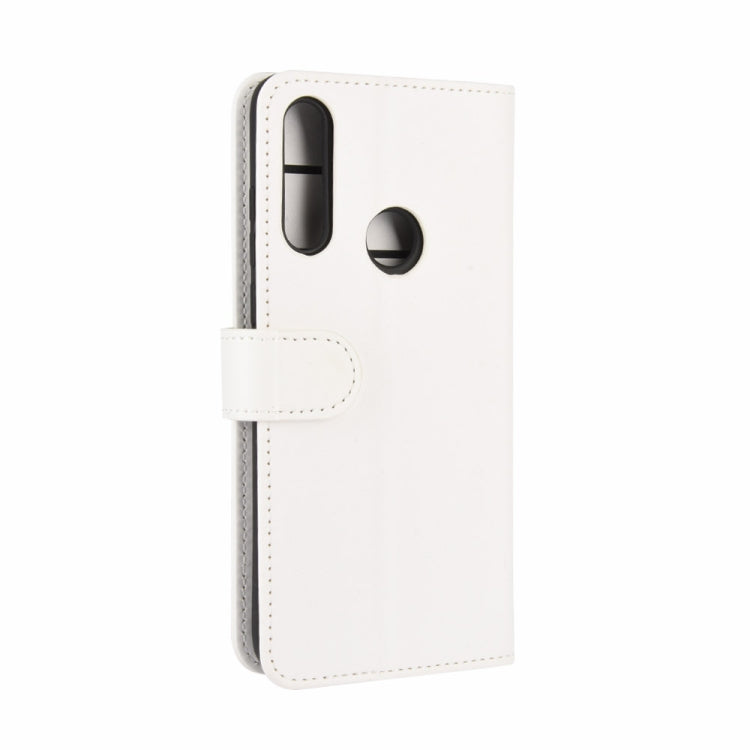 White flip phone case back with camera and speaker cutouts and side button cover