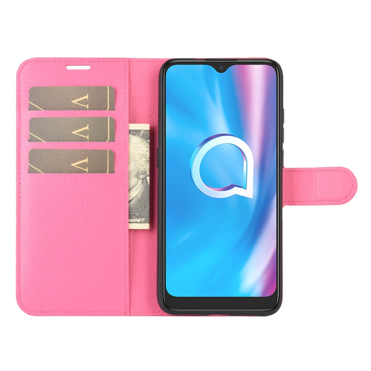 Pink flip wallet phone case with card slots and viewing stand in open position