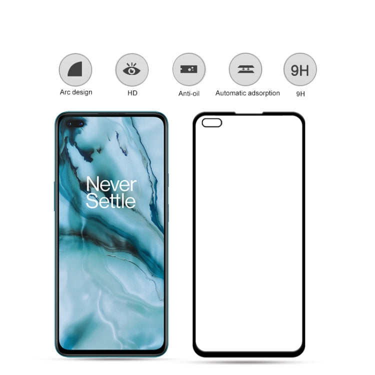Tempered glass screen protector film with 9H rating and 2.5D edges for Oneplus Nord