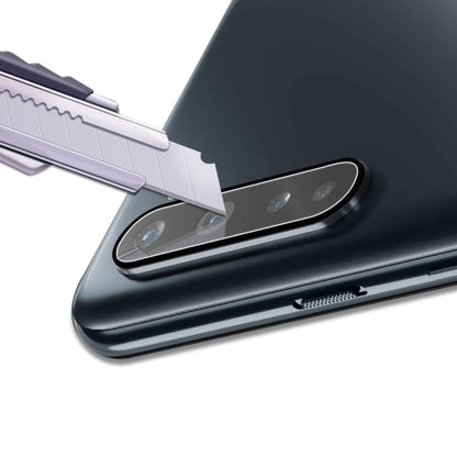 Rear camera lens tempered glass film aligned over the back camera bump