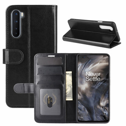 Black textured wallet phone case with card slots and camera cutout for phone
