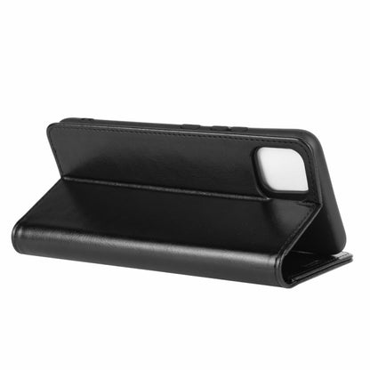 Black textured flip wallet phone case with fold-out stand cover