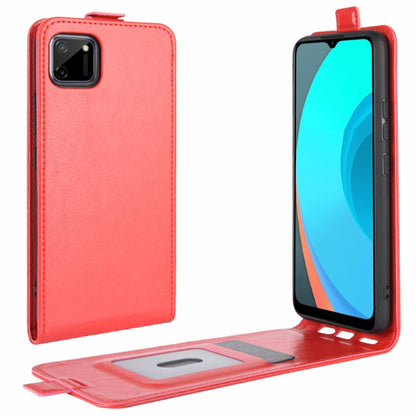 Red leather flip phone case with card slot and stand cover for screen protection