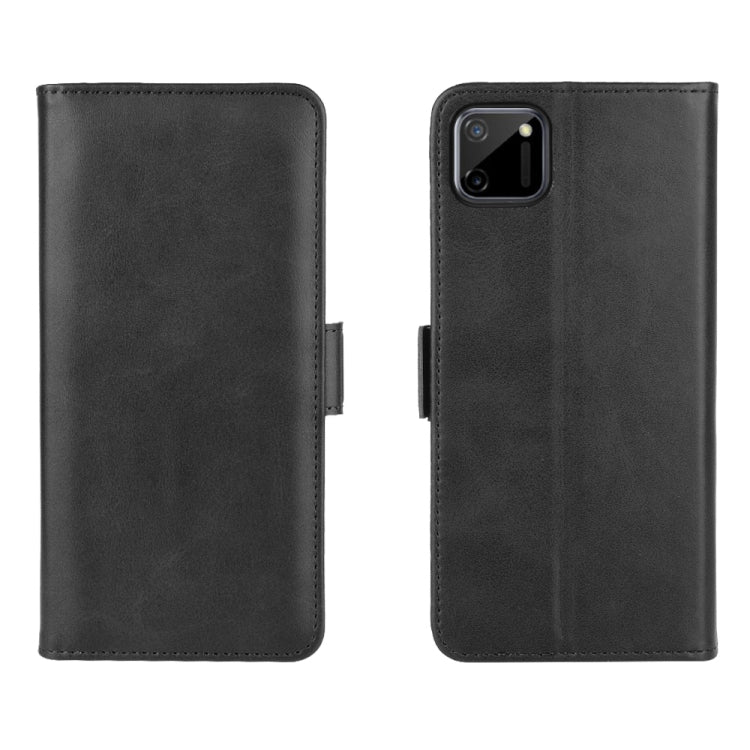 Black leather flip phone case with camera and port cutouts