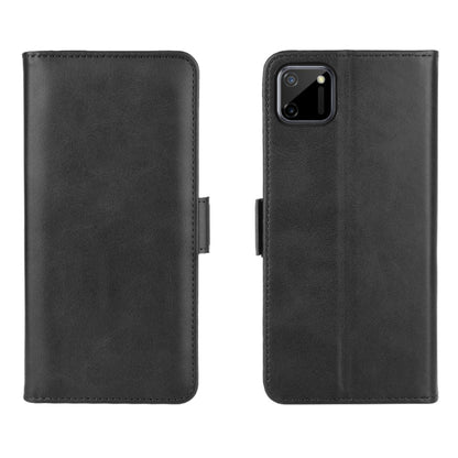 Black leather flip phone case with camera and port cutouts