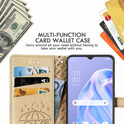 Cute Cat and Dog Embossed Horizontal Flip Leather Case with Holder & Card Slots & Wallet & Lanyard, For Xiaomi Redmi 9A, For Xiaomi Redmi 9C, For OPPO  Reno3 A