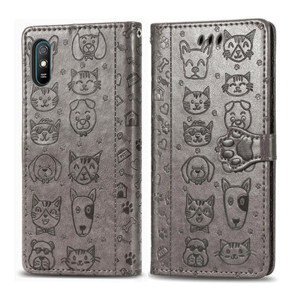 Cute Cat and Dog Embossed Horizontal Flip Leather Case with Holder & Card Slots & Wallet & Lanyard, For Xiaomi Redmi 9A, For Xiaomi Redmi 9C, For OPPO  Reno3 A