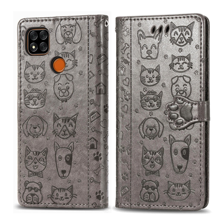 Cute Cat and Dog Embossed Horizontal Flip Leather Case with Holder & Card Slots & Wallet & Lanyard, For Xiaomi Redmi 9A, For Xiaomi Redmi 9C, For OPPO  Reno3 A