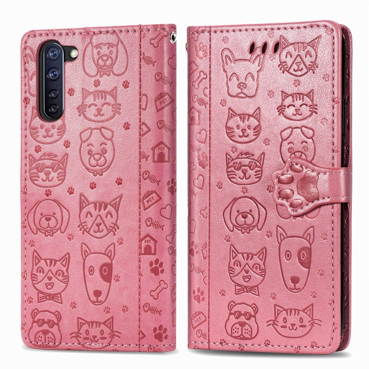 Cute Cat and Dog Embossed Horizontal Flip Leather Case with Holder & Card Slots & Wallet & Lanyard, For Xiaomi Redmi 9A, For Xiaomi Redmi 9C, For OPPO  Reno3 A