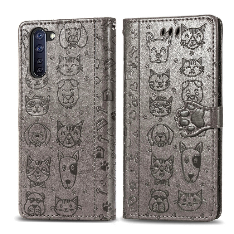 Cute Cat and Dog Embossed Horizontal Flip Leather Case with Holder & Card Slots & Wallet & Lanyard, For Xiaomi Redmi 9A, For Xiaomi Redmi 9C, For OPPO  Reno3 A