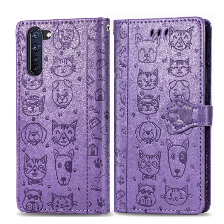 Cute Cat and Dog Embossed Horizontal Flip Leather Case with Holder & Card Slots & Wallet & Lanyard, For Xiaomi Redmi 9A, For Xiaomi Redmi 9C, For OPPO  Reno3 A