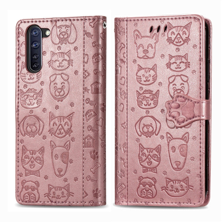Cute Cat and Dog Embossed Horizontal Flip Leather Case with Holder & Card Slots & Wallet & Lanyard, For Xiaomi Redmi 9A, For Xiaomi Redmi 9C, For OPPO  Reno3 A