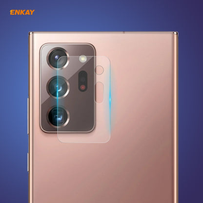 ENKAY tempered glass camera lens protector applied over rear lens area