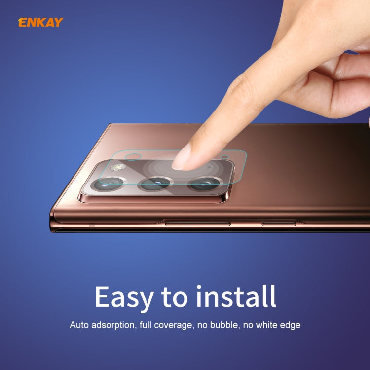 ENKAY tempered glass camera lens protector film being applied to phone rear cameras