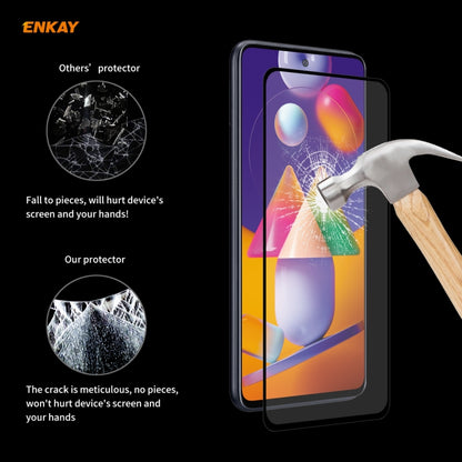 Tempered glass screen protector for phone screen with protective cover in place