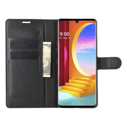 For LG Velvet Litchi Texture Horizontal Flip Protective Case with Holder & Card Slots & Wallet, For LG Velvet