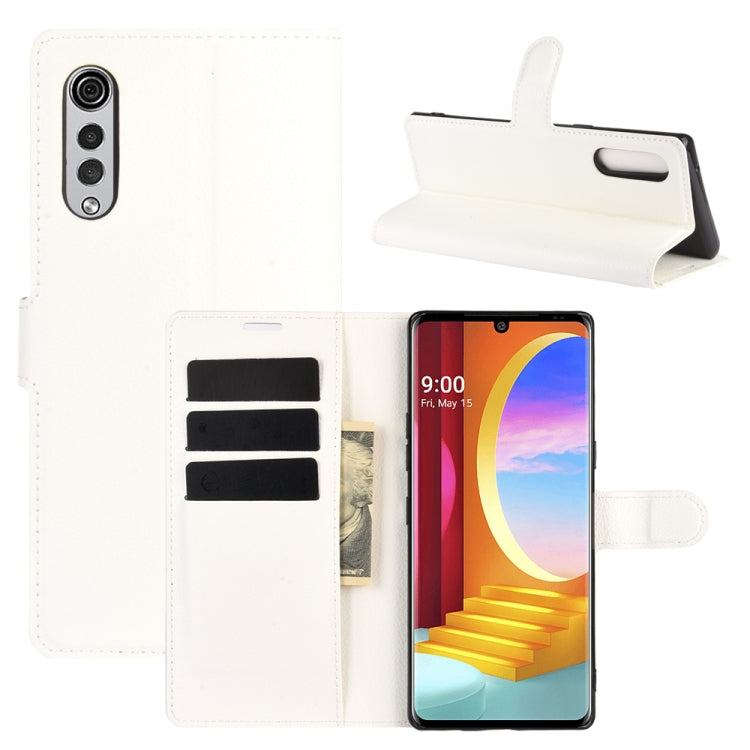 For LG Velvet Litchi Texture Horizontal Flip Protective Case with Holder & Card Slots & Wallet, For LG Velvet