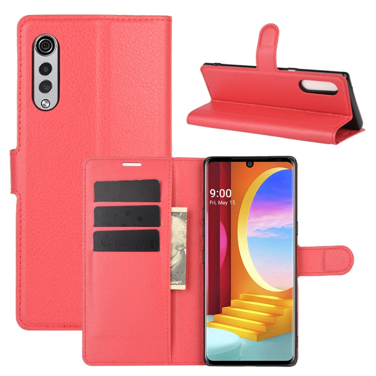 For LG Velvet Litchi Texture Horizontal Flip Protective Case with Holder & Card Slots & Wallet, For LG Velvet