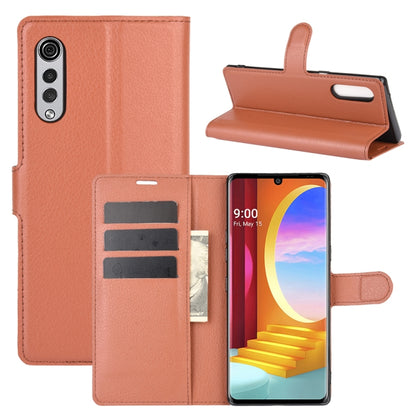 For LG Velvet Litchi Texture Horizontal Flip Protective Case with Holder & Card Slots & Wallet, For LG Velvet