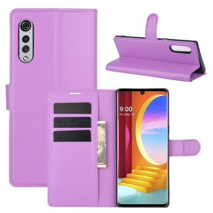 For LG Velvet Litchi Texture Horizontal Flip Protective Case with Holder & Card Slots & Wallet, For LG Velvet