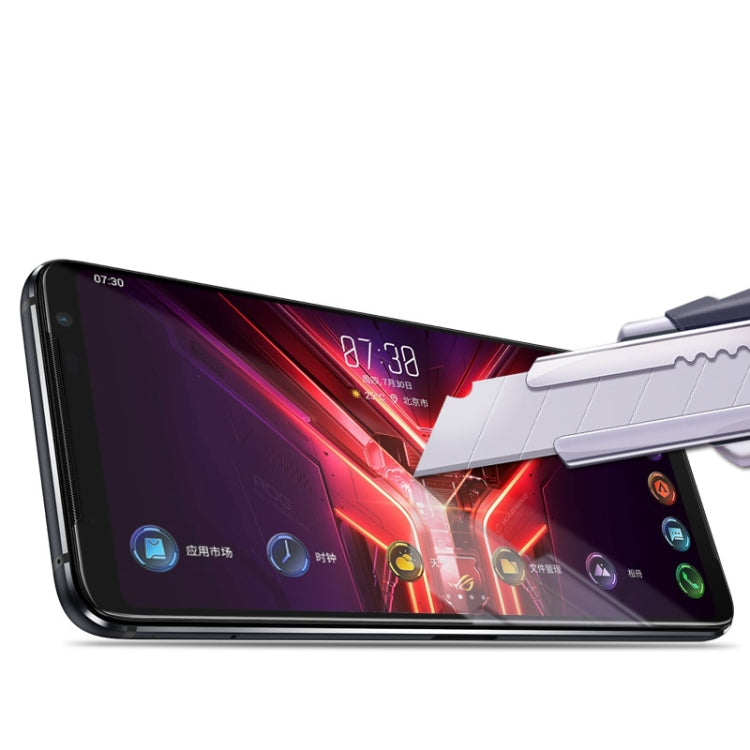Tempered glass screen protector for ASUS ROG Phone 3 with squeegee application